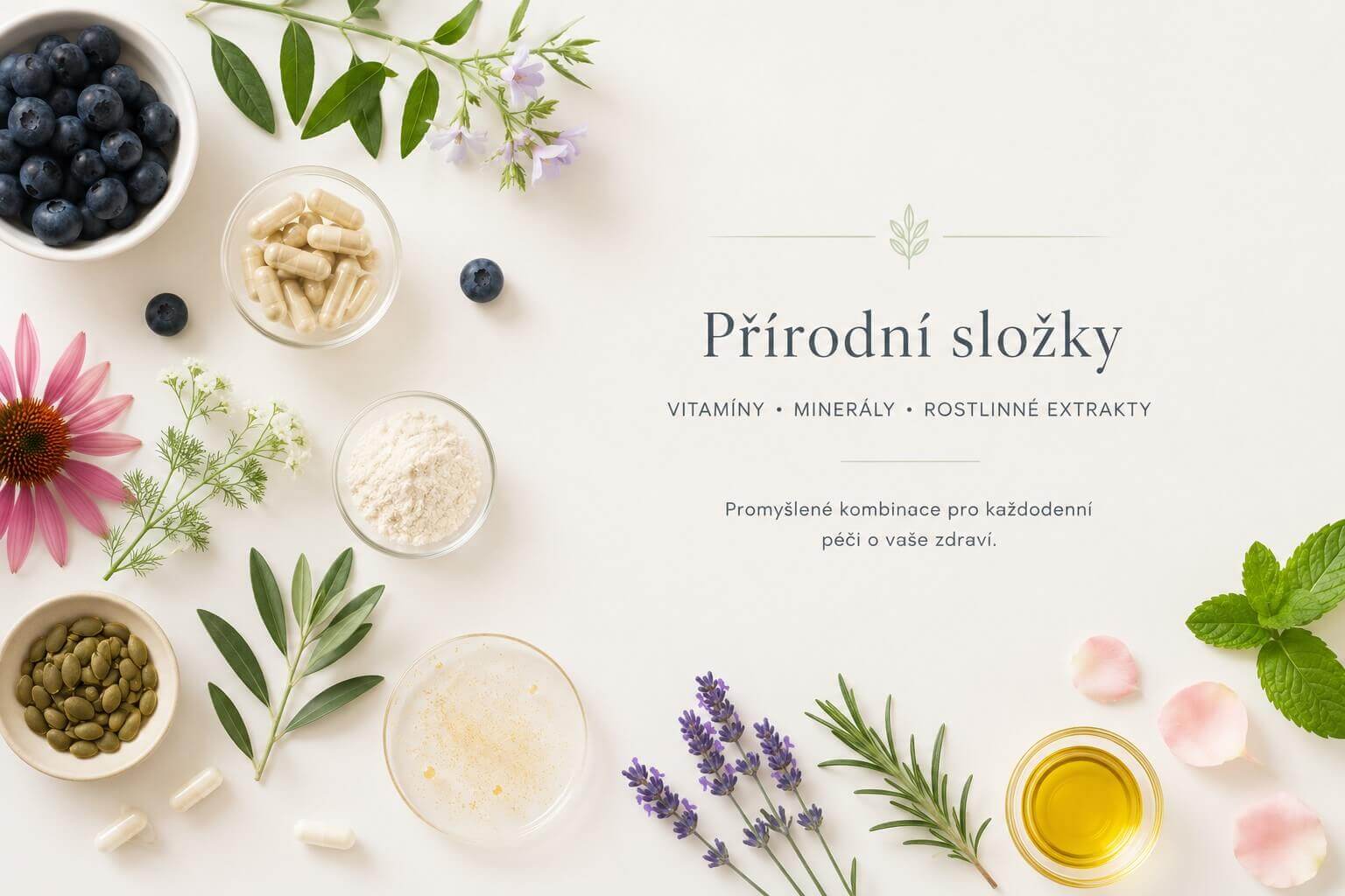 Přírodní vitamíny, minerály extrakty